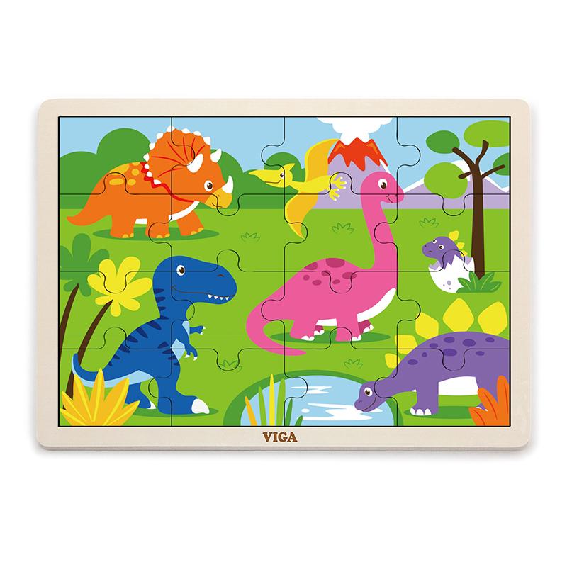 Knowledge Tree | Original Toy Company Dinosaur Classic Puzzle, Wooden ...