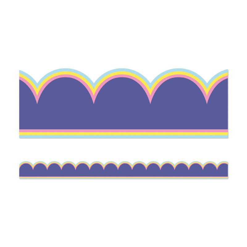 We Stick Together Pop Of Purple Scalloped Border