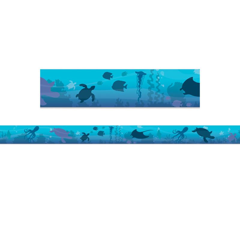 Seas The Day Blue Silhouettes Deco Trim