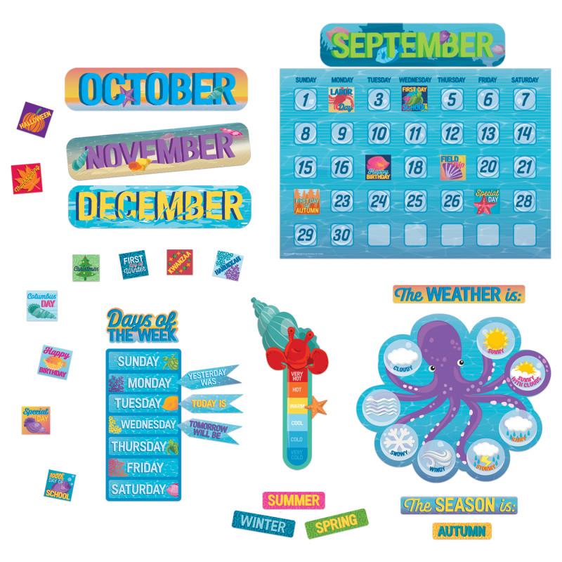 Seas The Day Calendar Bulletin Board Sets