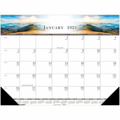 House Of Doolittle Recycled Illustrated Desk Pad Calendar, 22