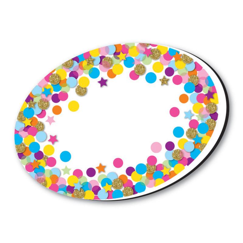 Magnetic Whiteboard Eraser,  Oval Confetti