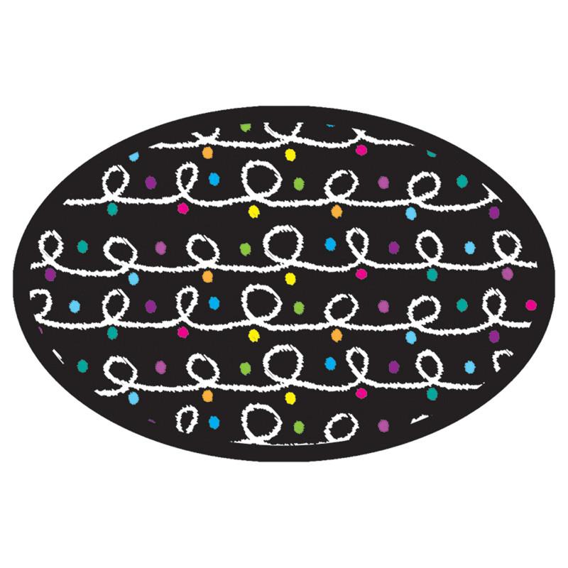 Magnetic Whiteboard Eraser, Oval Chalk Loops/colorful Dots