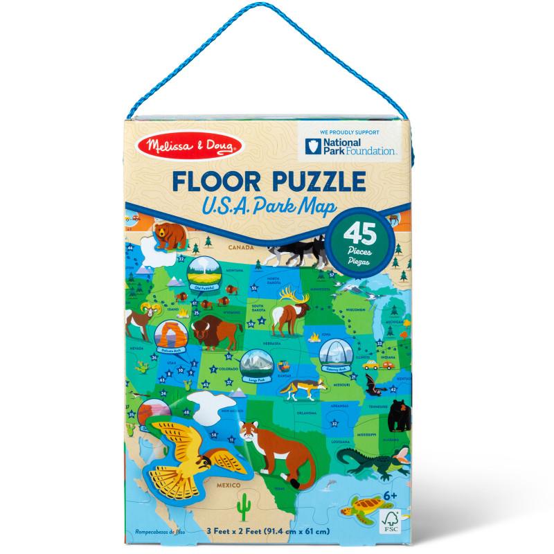 National Parks U.s.a. Map Floor Puzzle – 45 Pieces