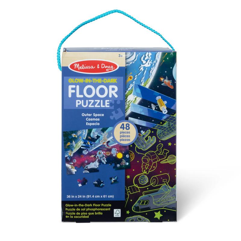 Outer Space Glow-in-the-dark Floor Puzzle – 48 Pieces