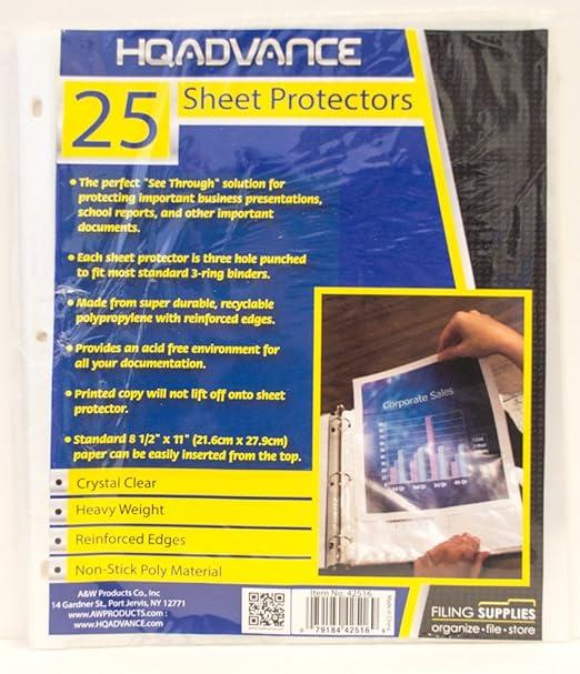 Sheet Protectors 25ct - Heavy Weight - D