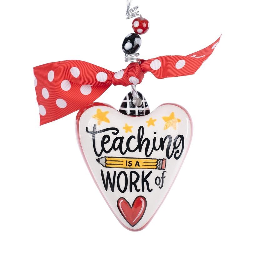 Teaching Heart Ceramic Ornament