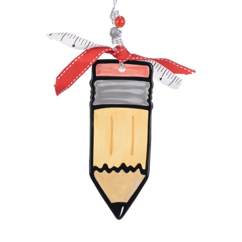 Pencil Flat Ceramic Ornament