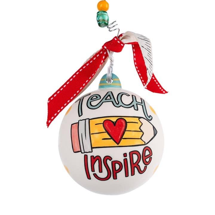 Teacher Apple Ceramic Ornament